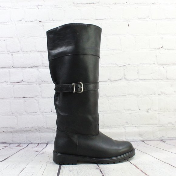 La CANADIENNE Shoes La Canadienne Womens Black Leather Knee High